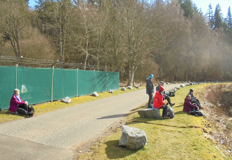Drinks break in the sunshine