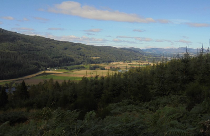 View of the Tay valley up towards Pitclochry