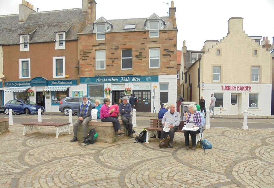 Lunch outside the fish bar