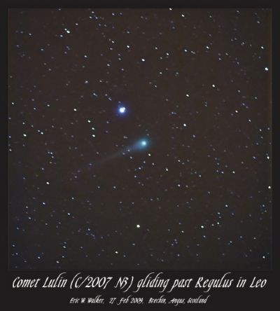 Comet Lulin gliding past Regulus 27/02/09 - Eric Walker