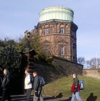 Members head into the historic observatory