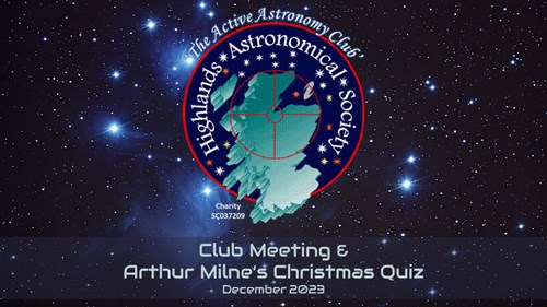 HAS Monthly Club Meeting - 5th December 2023