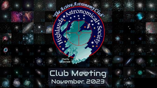 HAS Monthly Club Meeting - 7th November 2023