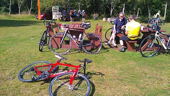Enjoying a Cafe stop at The Crepe Shack Tentsmuir Forest