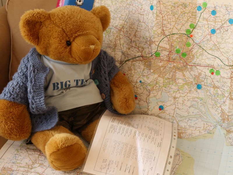Big Ted with an OS map