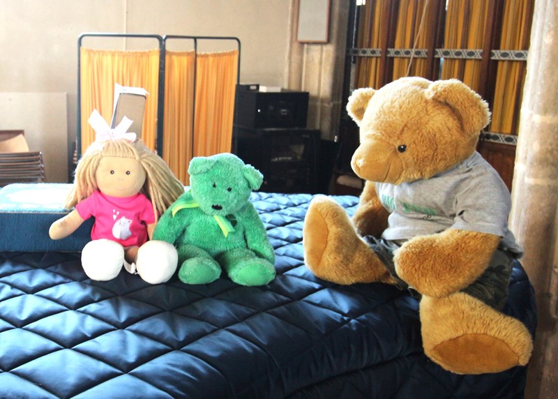 Big Ted meets a green bear!