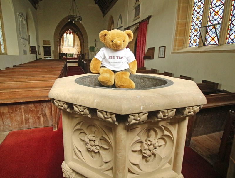 Big Ted on a font