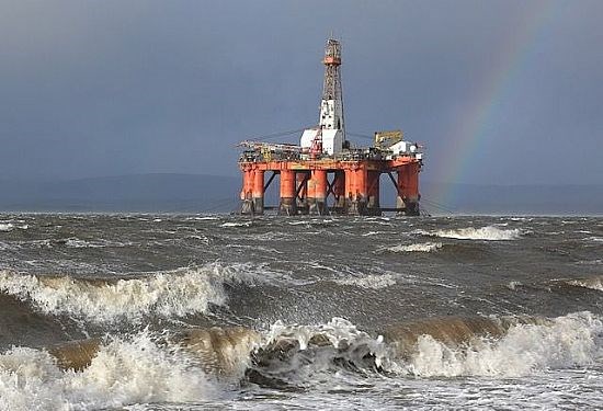 Photo of parked oil rig by David May