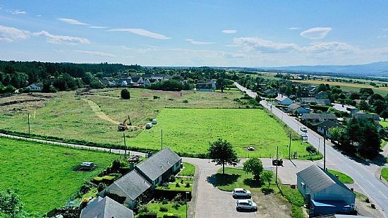 Areial view of Glascairn pre-development