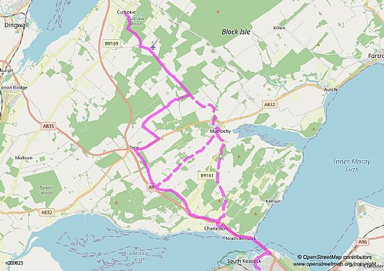 Inverness route map