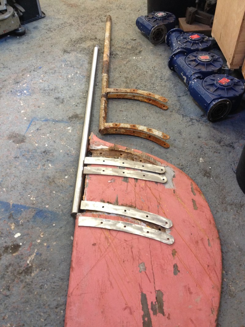 Rudder stock componants for a yacht