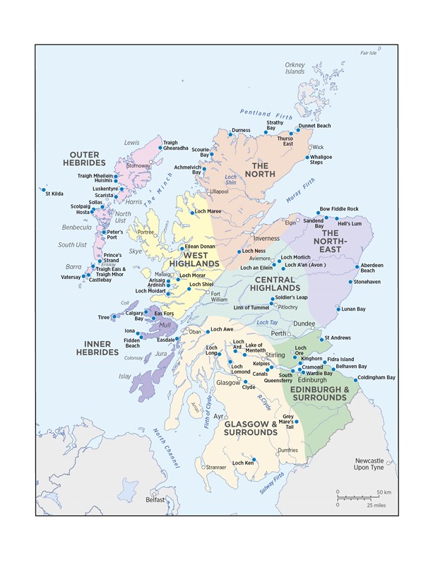Blue Scotland Map