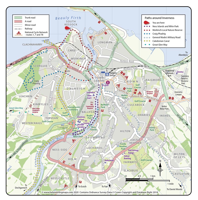 Helen Stirling Maps | Inverness Street Map