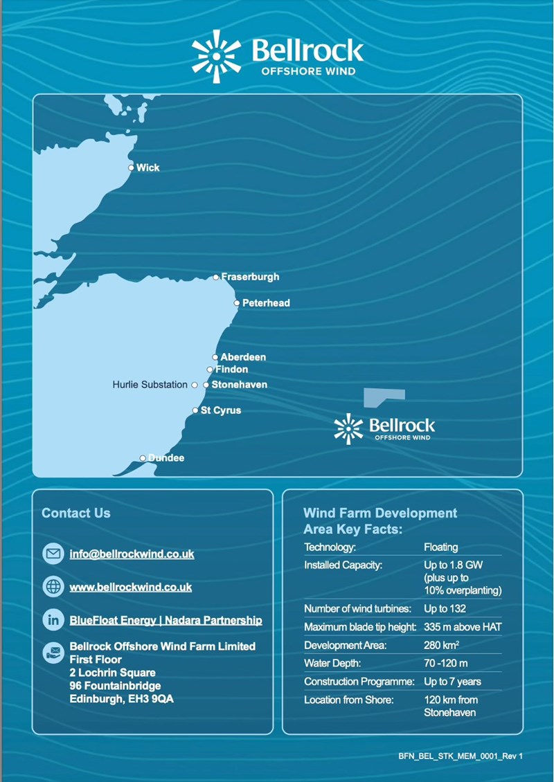 Map of proposed Bellrock Wind Farm