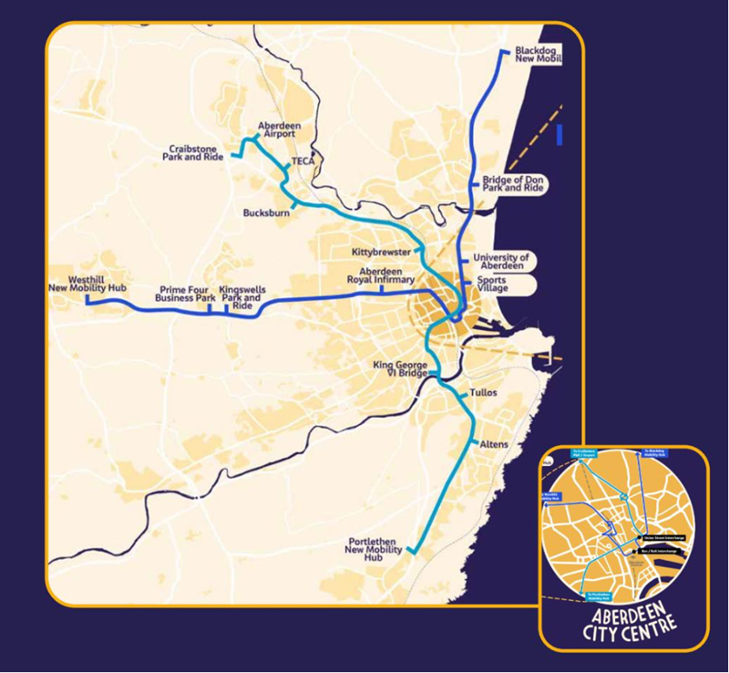 Map of proposed ART routes