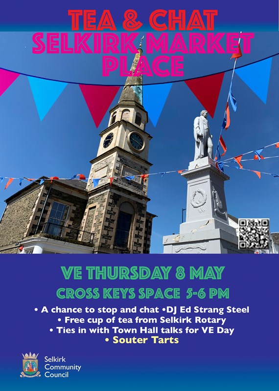 Tea & tarts for VE Day, 8 May, 5-6pm Cross Keys space
