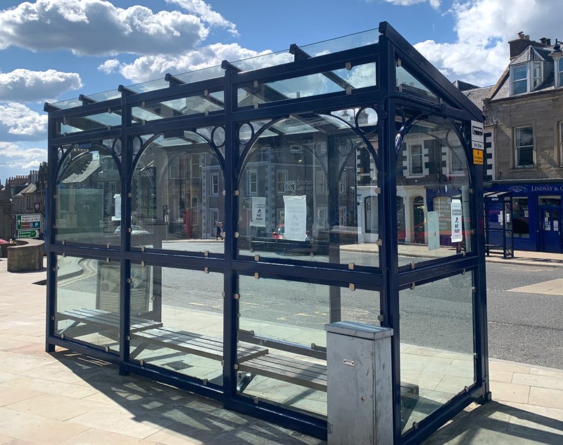 Bus Shelters Repainted May 2025