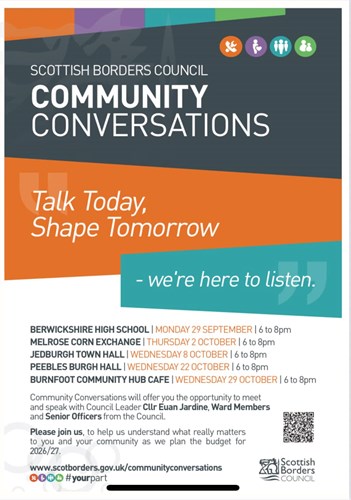 SBC Community Conversation in Melrose 2 Oct for Eildon Area
