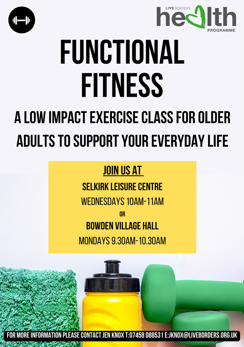 New Functional Fitness Sessions at Leisure Centre on Weds   See Calendar