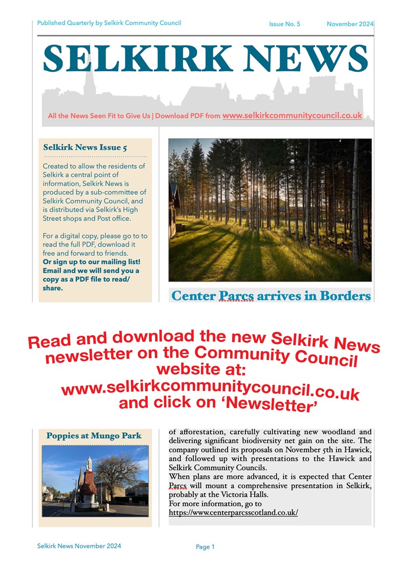 Latest Newsletter Available! Click above - 'Newsletter'!