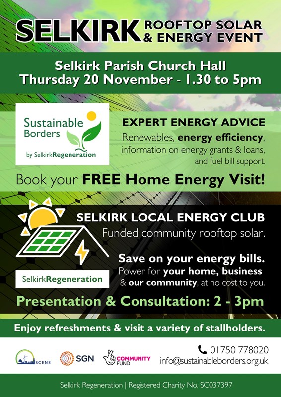 Solar & Energy Event, Parish Church Hall 20 Nov. See Calendar