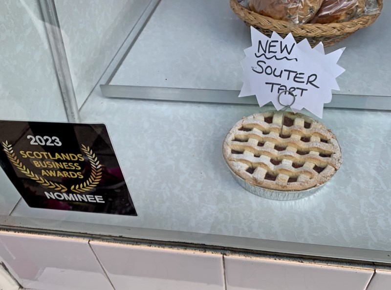 Selkirk's own Souter Tart, created by Cameron's the Bakers. 