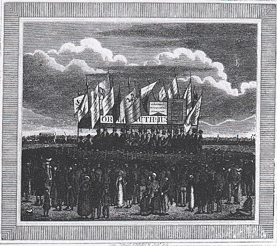 'The Big Meeting' on Newcastle Town Moor in the wake of Peterloo