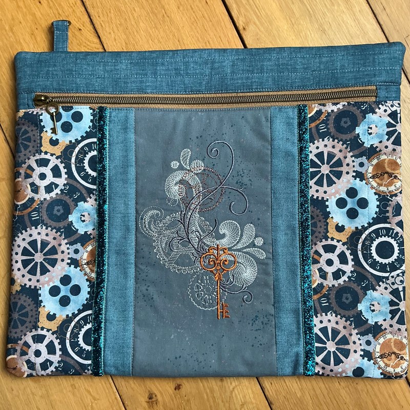 Embroidered project bag