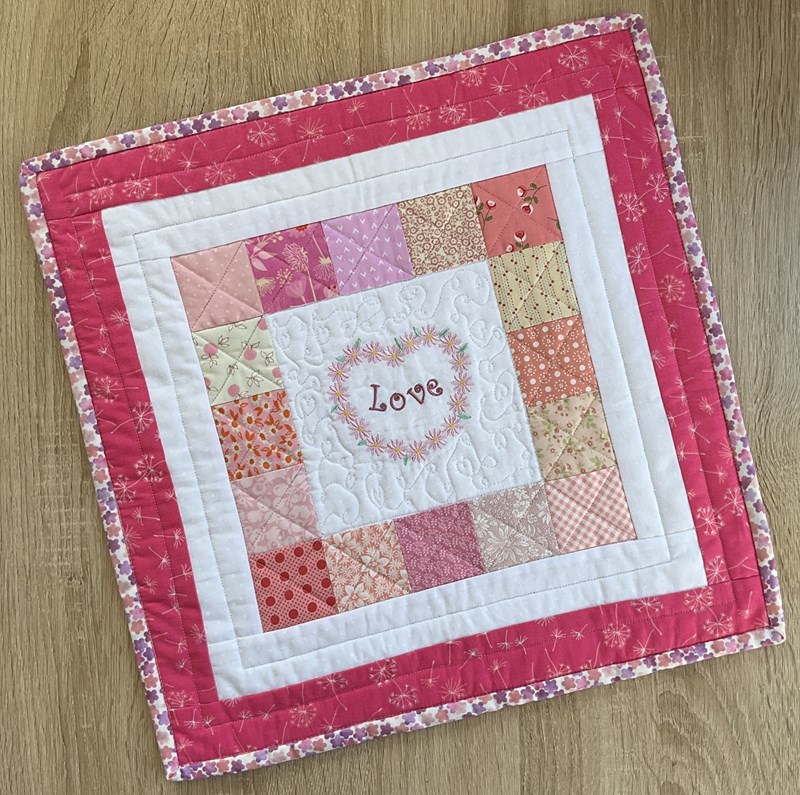 Love heart cushion cover