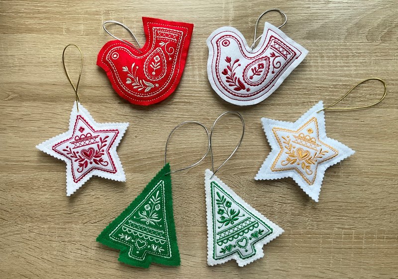 Christmas Tree decorations   Folk design