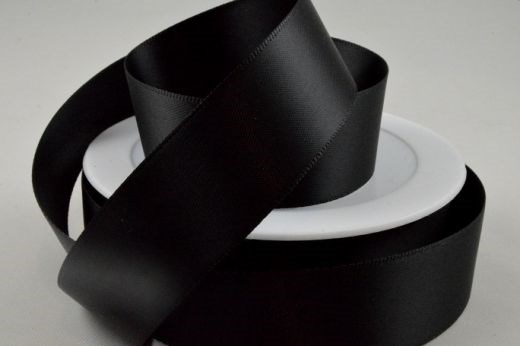Black Satin Ribbon 25mm