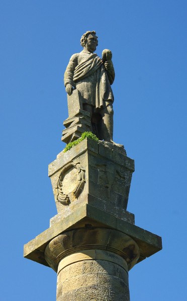 The statue of Hugh Miller that looks out over Cromarty and the Firth
