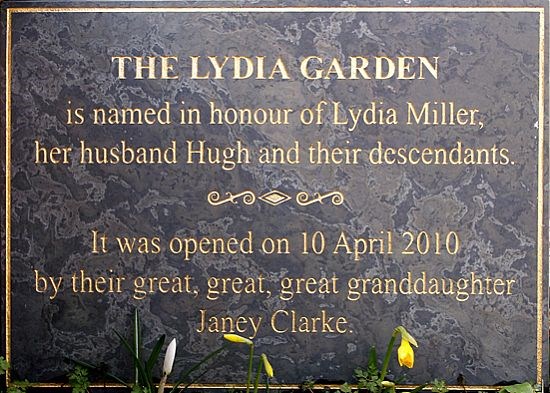 The Lydia Garden Plaque
