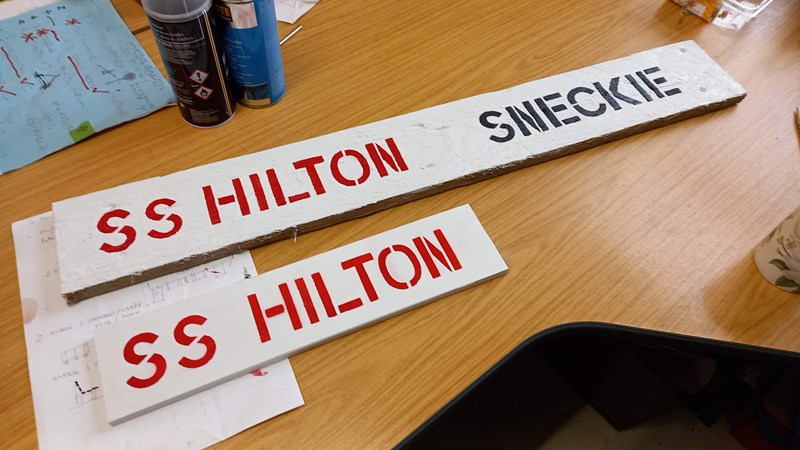 SS Hilton nameplate