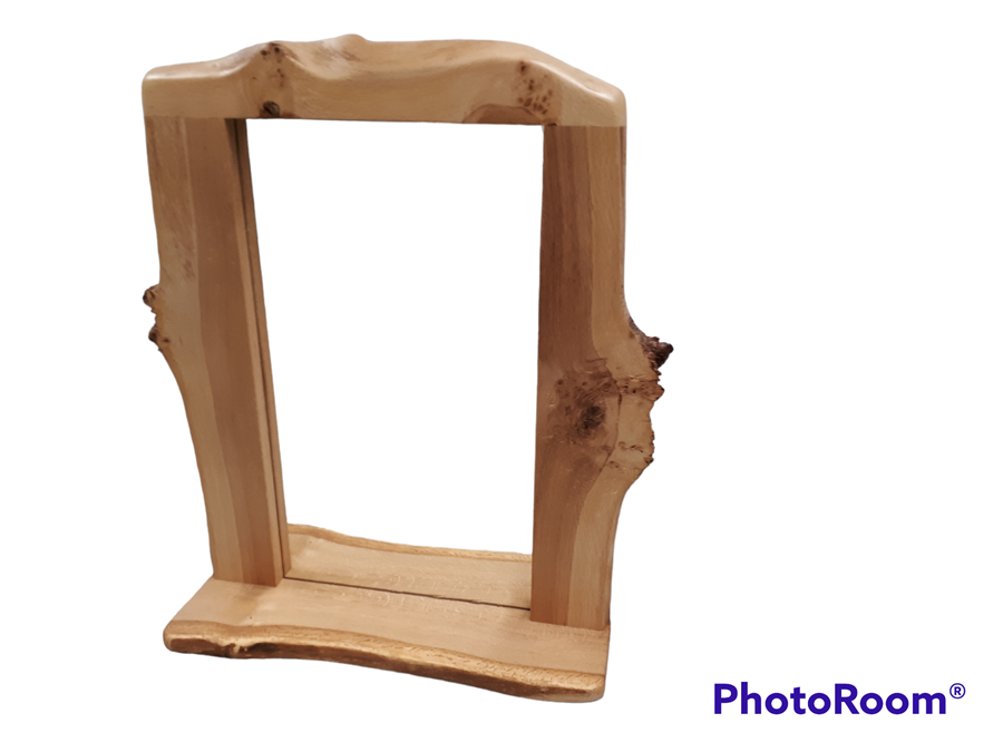 Scottish oak mirror with shelf 600mm x 750mm £150