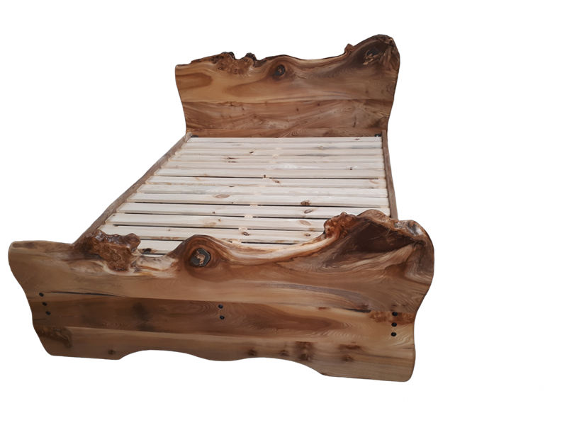 King size bed in elm