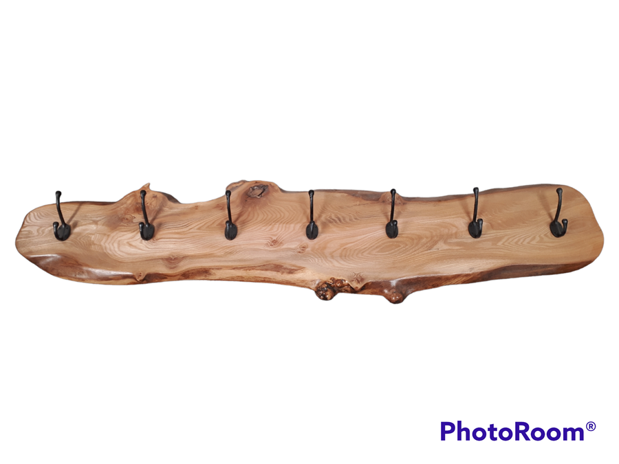 1.6m Scottish elm coat rack £150