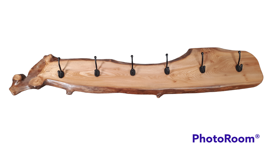 1.6m Scottish elm coat rack £150