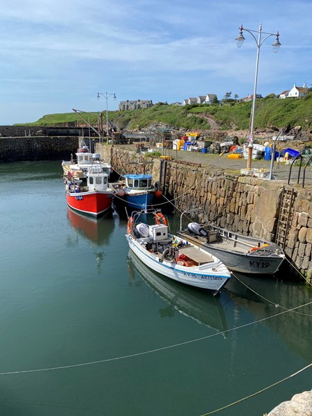Lobster and Parten fishing boats at Crail Harbour