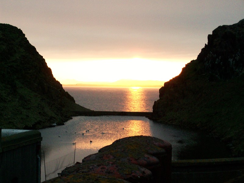 Sunset at reservoir on the MAY island