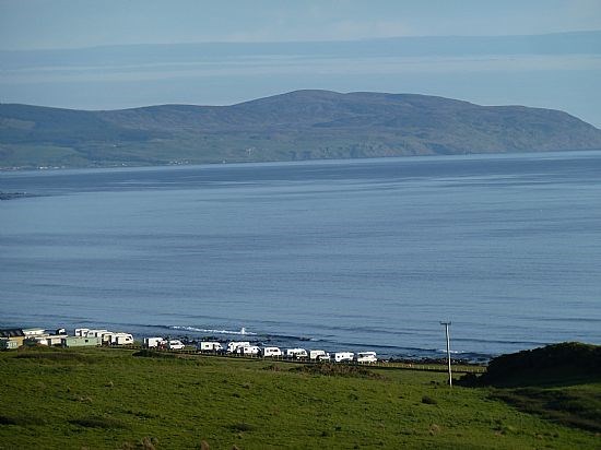 View over the site looking towards the Mull of Kintyre