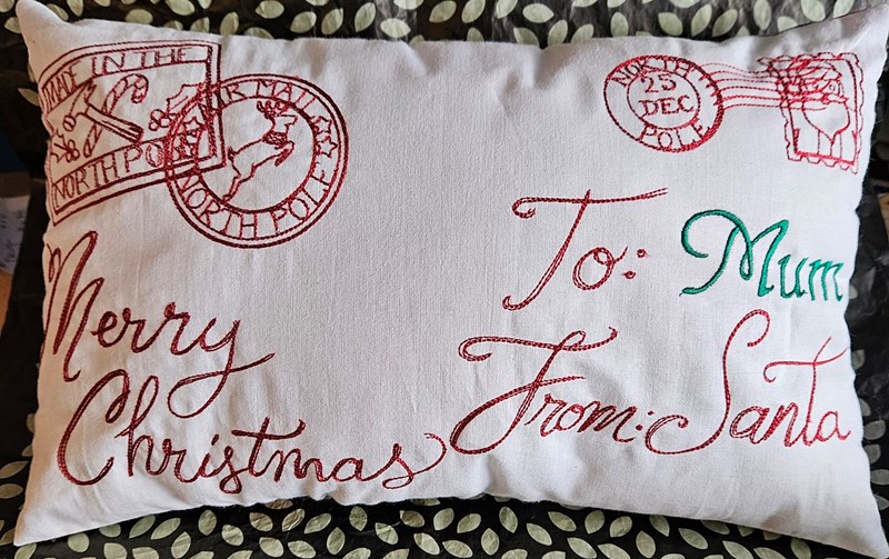 To Mum from Santa cushion