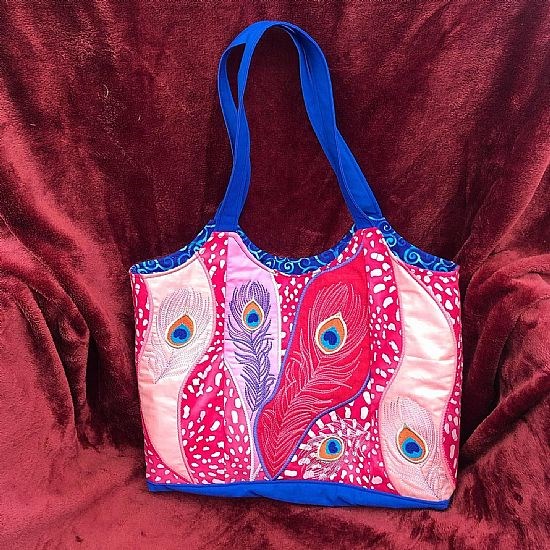 Pink Peacock Tote Bag