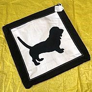 Basset Hound Silhouette Cushion