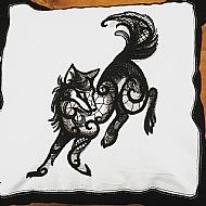 Dark Creatures   Wolf Cushion