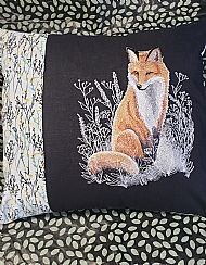 Peaceful Fox Scene Cushion