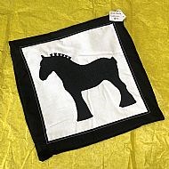 Shire Horse Silhouette Cushion