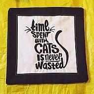 Time Spent With Cats Is Never Wasted Cushion