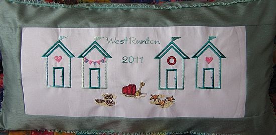 Beach Hut Cushion