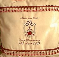 Ruby Anniversary Cushion